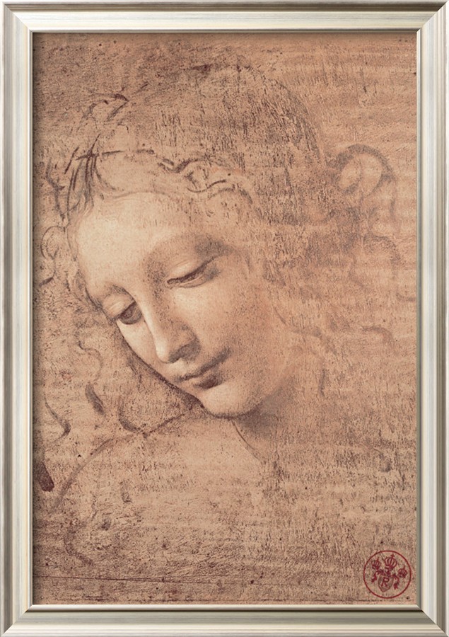 Female Head full La Scapigliata, c.1508 - Leonardo Da Vinci Painting